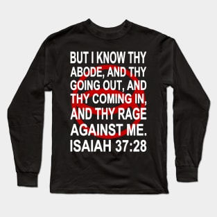 Red Ichthys – Isaiah 37:28 Long Sleeve T-Shirt